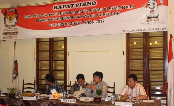 Rapat Pleno KPUD Tangsel (1/11/2016) Foto. istimewa