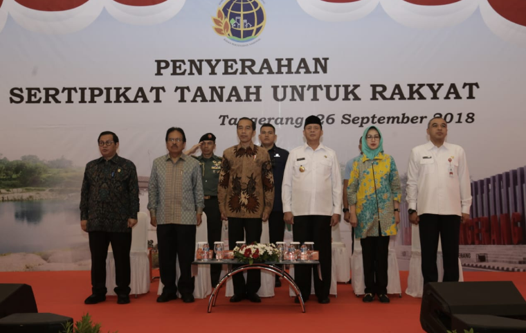 Sebanyak 5000 Warga Tangerang Selatan Dapat Sertifikat Tanah Dari Presiden Jokowi