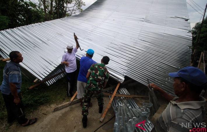 Di Aceh Tengah Rumah Warga Rusak Diterjang Angin Putting Beliung