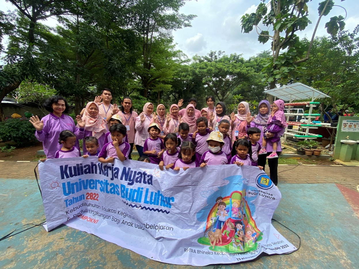 KKN (N1) RPTRA BHINNEKA Edukasi Kegiatan Pembelajaran dan Peduli Lingkungan Bagi Anak Sekolah Tingkat PAUD di RPTRA Bhinneka