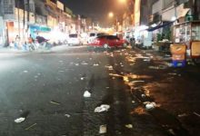 Di Pasar Lama Tangerang Sampah Sisa Makanan Berserakan