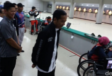 Jokowi Meninjau dan Beri Semangat Latihan Kepada Atlet Asian Para Games 2018