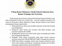 Pernyataan Sikap IMTII Zona Banten Atas Maraknya Aksi Terorisme